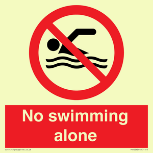 No swimming alone